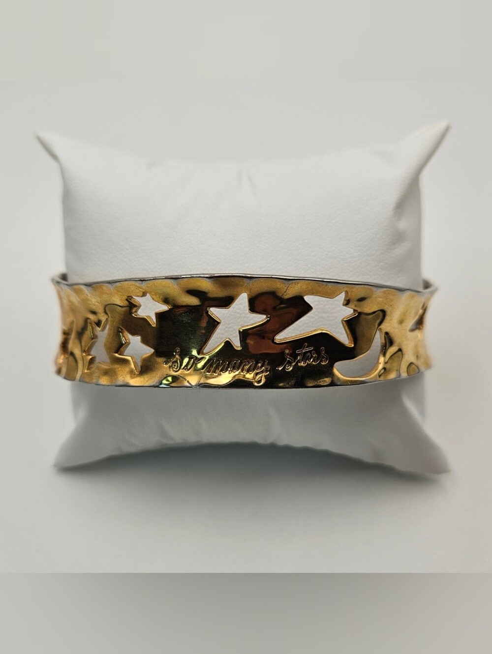 Andy Warhol Foundation Brass Cutout Star Bangle Bracelet "So Many Stars"